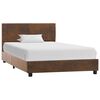 vidaXL Bedframe kunstsuède bruin 100x200 cm