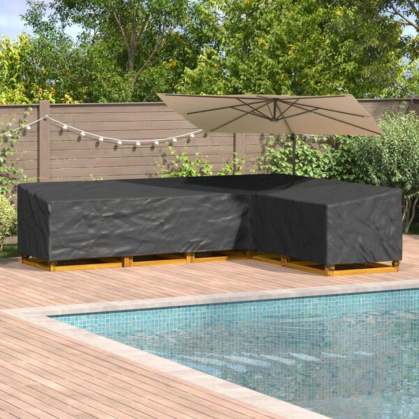 vidaXL Meubelhoes Zwart 355 x 275 x 80 cm 210D Oxford Stof