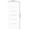 vidaXL Schuifdeur 76x205 cm ESG-glas en aluminium zwart