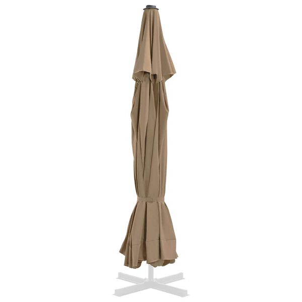 vidaXL Vervangingsdoek voor parasol 515 cm taupe