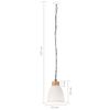 vidaXL Hanglamp industrieel E27 23 cm ijzer en massief hout wit