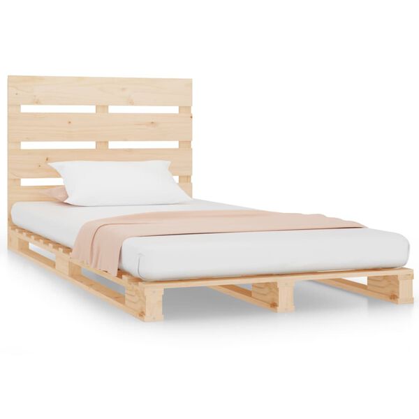 vidaXL Bedframe zonder matras massief grenenhout 100x200 cm
