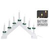 Ambiance Kaarsenbrug met 7 LED's wit