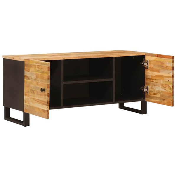 vidaXL TV-kast met opslag Bruin 105 x 33 x 46 cm Massief Mango Hout
