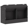 vidaXL Konijnenvoer Zwart 64,5 x 25,5 x 45,5 cm 6 kg Koudgewalst Staal