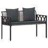 vidaXL Buitenbanken 2 -Seater 116 x 56 x 75 cm poly rattan
