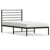 vidaXL Bedframe met hoofdbord metaal zwart 90x190 cm
