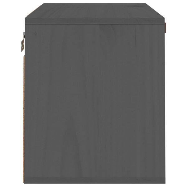 vidaXL Wandkast 60x30x35 cm massief grenenhout grijs