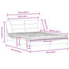 vidaXL Bed met matras "Hvar" stof donkerbruin 160x200 cm