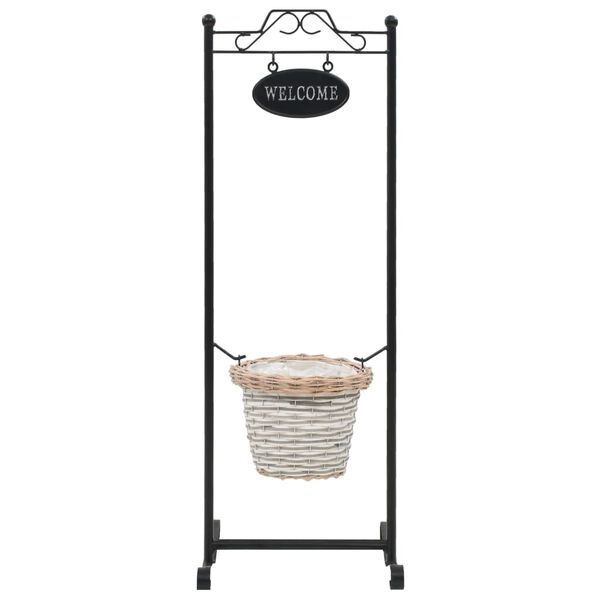 vidaXL Plantenstandaard met gepoedercoat ijzeren frame