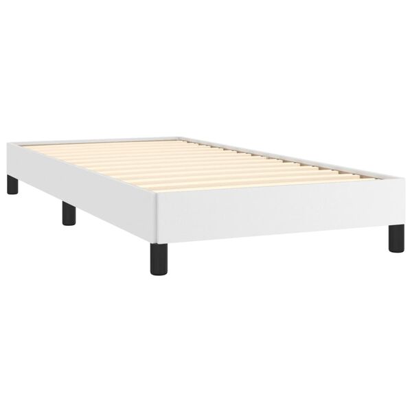 vidaXL Bedframe kunstleer wit 90x200 cm