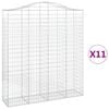 vidaXL Schanskorven 11 st gewelfd 200x50x220/240 cm ijzer