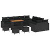 vidaXL Tuinbankenset 14 st Zwart poly rattan
