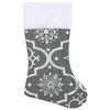 vidaXL Kerstboomrok luxe met sok 90 cm stof grijs