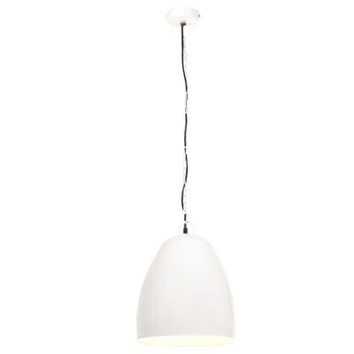 vidaXL Hanglamp industrieel rond 25 W E27 42 cm wit