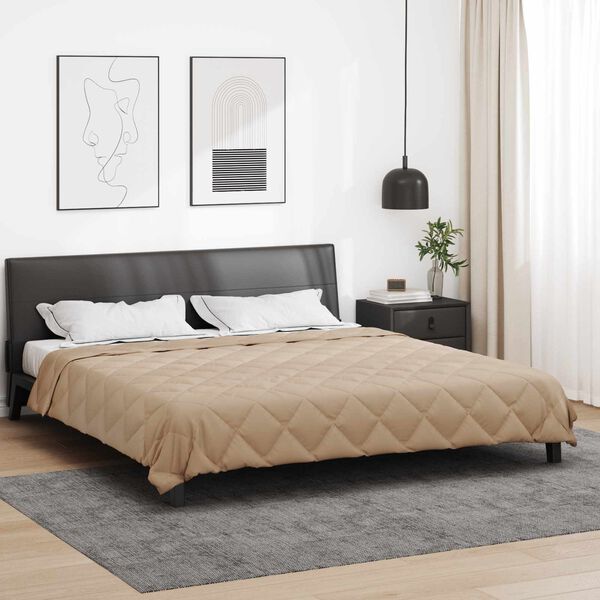 vidaXL Vol jaar dekbed Taupe 220 x 200 cm Microfiber