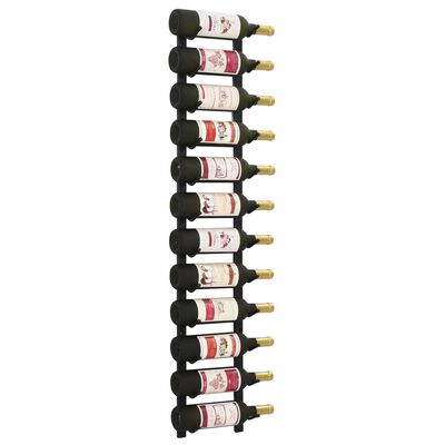 sarcoom Saga Serie van vidaXL Wijnrek wandmontage voor 12 flessen ijzer zwart online kopen |  vidaXL.be