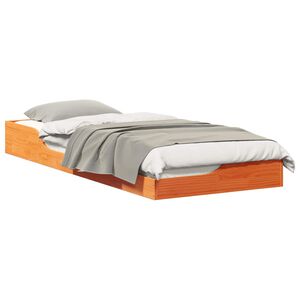 vidaXL Bedframe Wasbruin 100 x 220 cm Massief grenenhout