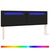 vidaXL LED Hoofdbord Zwart Nep Leer