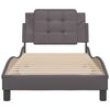 vidaXL Bedframe zonder matras "Zadar" kunstleer grijs 90x190 cm