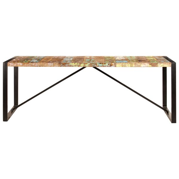 vidaXL Eettafel 220x100x75 cm massief gerecycled hout