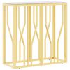 vidaXL Wandtafel 70x30x70 cm roestvrij staal en glas goudkleurig