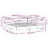 vidaXL Bed met boekenkast zonder matras massief grenenhout 200x200 cm