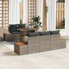 vidaXL Tuin Sofa Set met opslag 6 pcs Grijs Poly riet
