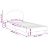 vidaXL Bedframe voor kinderen met hoofdbord Cr&egrave;me 80 x 200 cm