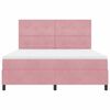 vidaXL LED Box Spring Bed met matras Roze 180 x 200 cm Stof
