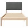 vidaXL Bedframe Bruin en donkergrijs 90 x 200 cm Massief grenenhout