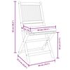 vidaXL Opvouwbare stoel met kussen 2 pcs Grijs 49 x 57,5 x 92cm