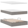 vidaXL Opslag bed met matras met matras Taupe 120 x 200 cm Polyester