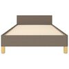 vidaXL Bedframe zonder matras 80x200 cm stof taupe