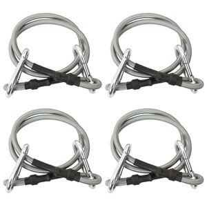 vidaXL Touwen met karabijnhaak 4 st rubber