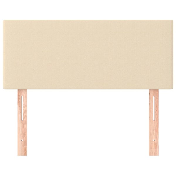 vidaXL Hoofdbord 90x5x78/88 cm stof cr&egrave;mekleurig