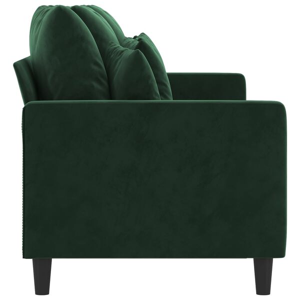 vidaXL Driezitsbank 180 cm fluweel donkergroen