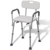 vidaXL Douchestoel aluminium wit