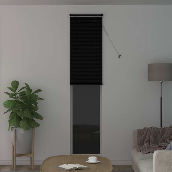 vidaXL Venetiaanse Blind Verstelbaar Zwart 213 x 60 cm PVC