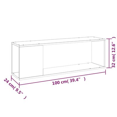 vidaXL Tv-meubel 100x24x32 cm bewerkt hout sonoma eikenkleurig