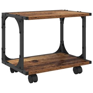 vidaXL Printerstand Oud hout 41 x 28 x 33,5 cm Bewerkt hout