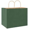 vidaXL Papieren zakken 50 st met hengsels 32x22x24 cm groen