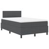 vidaXL Boxspring bed Donkergrijs en Wit 203 x 120 x 88 cm