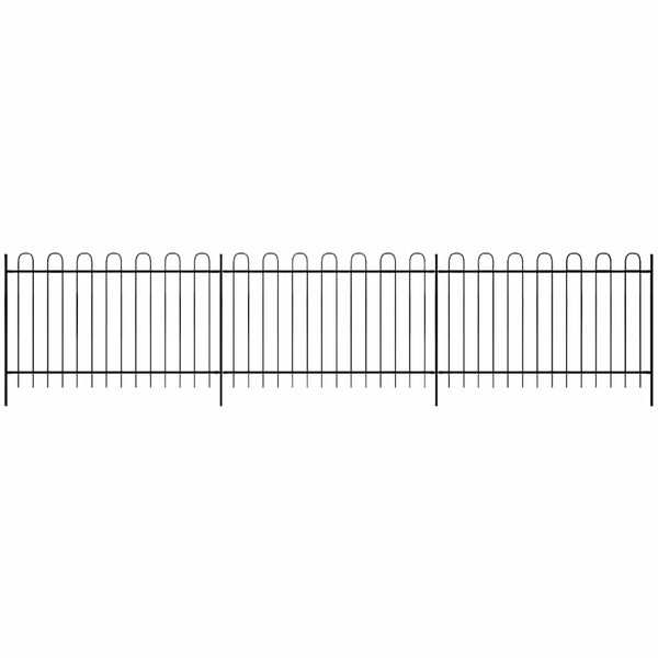 vidaXL Hek 600 x 150 cm Poedercoated staal
