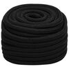 vidaXL Multifunctioneel gebruikstouw 25 mm 25 m Zwart Polyester