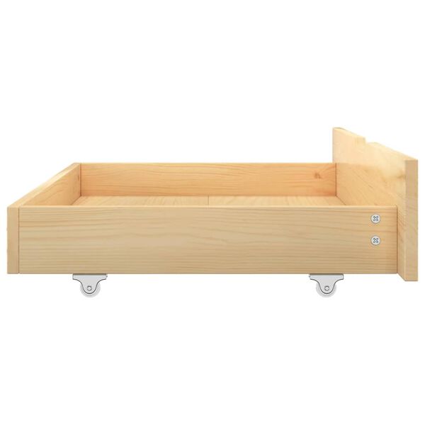 vidaXL Bedframe met 2 lades massief grenenhout 100x200 cm