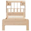 vidaXL Bed met boekenkast zonder matras massief grenenhout 90x190 cm