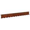 vidaXL Gazonrand 10 st 102 x 10 x 4 cm Staal Roestig