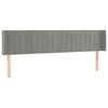 vidaXL Hoofdbord met randen 183x16x78/88 cm fluweel lichtgrijs