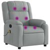 vidaXL Massagestoel met lichtgrijze stof
